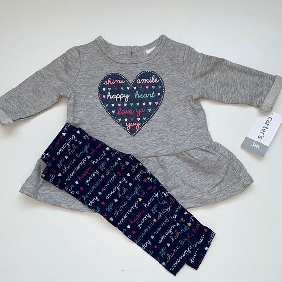 Carter size 3 months 2 pc set new baby girl - Picture 1 of 7